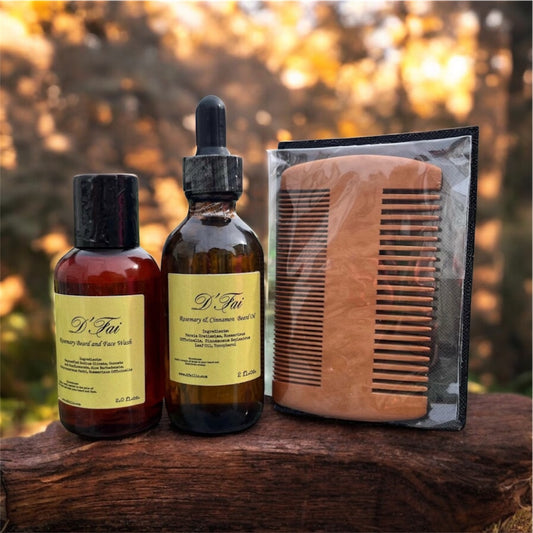 Rosemary & Cinnamon Beard Oil with Rosemary Face and Beard Wash